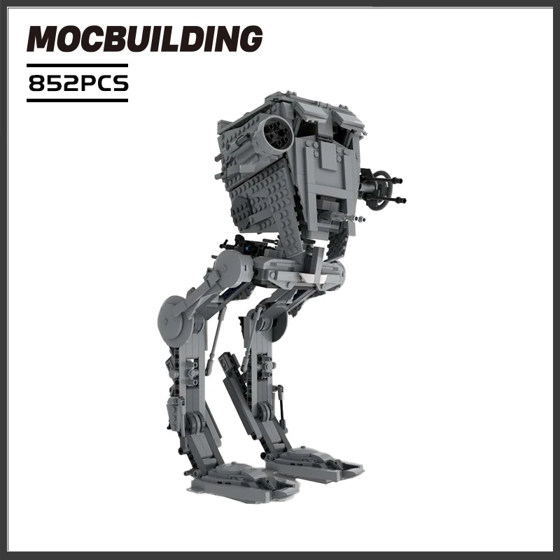 

Строительный блок MOC 75288-Φ UCS, стильная серия космических войн, игрушка, ходячая машина, наборы для строительства, детские игрушки, подарок