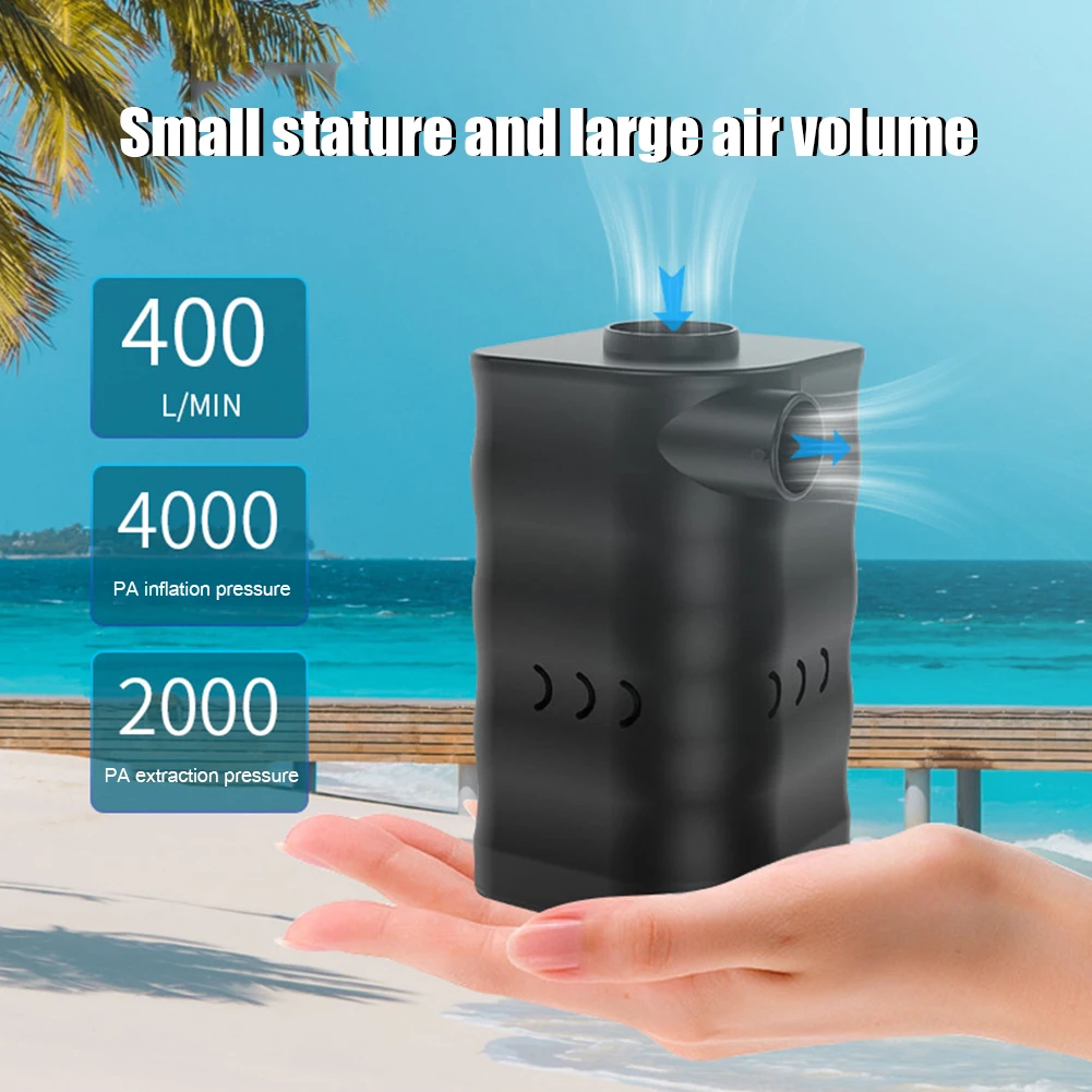 

Dual Use Portable USB Rechargeable Wireless Inflatable Pump Electric Quick Inflator Air Pump for Yoga Ball Air Mattress Mat