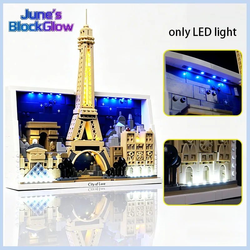 Фото Комплект светодиодных ламп для LEGO 21064 Paris City of Love, архитектурные блоки, лампы, игрушки, аксессуары, рождественский подарок (модель в комплект не входит) №2
