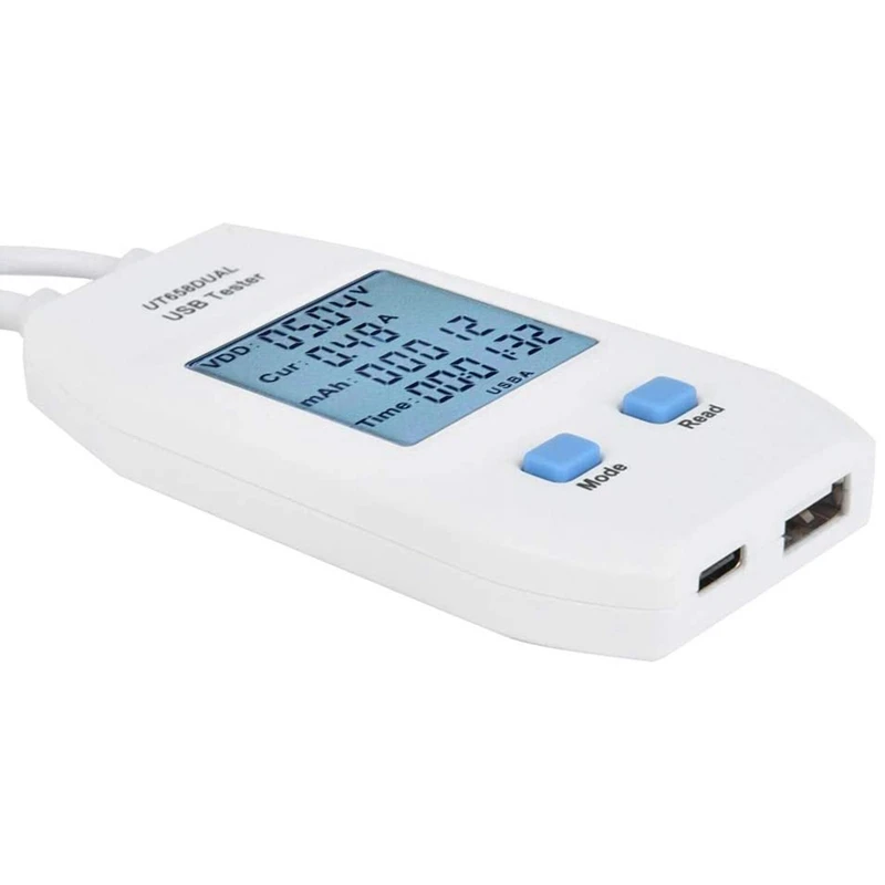 USB-тестер ЖК-USB-тестер детектор вольтметр амперметр цифровой тестер мощности (UT658