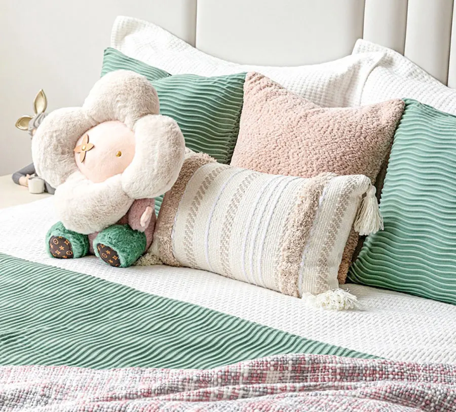 Модная милая розовая мятно-зеленая бежевая квадратная прямоугольная