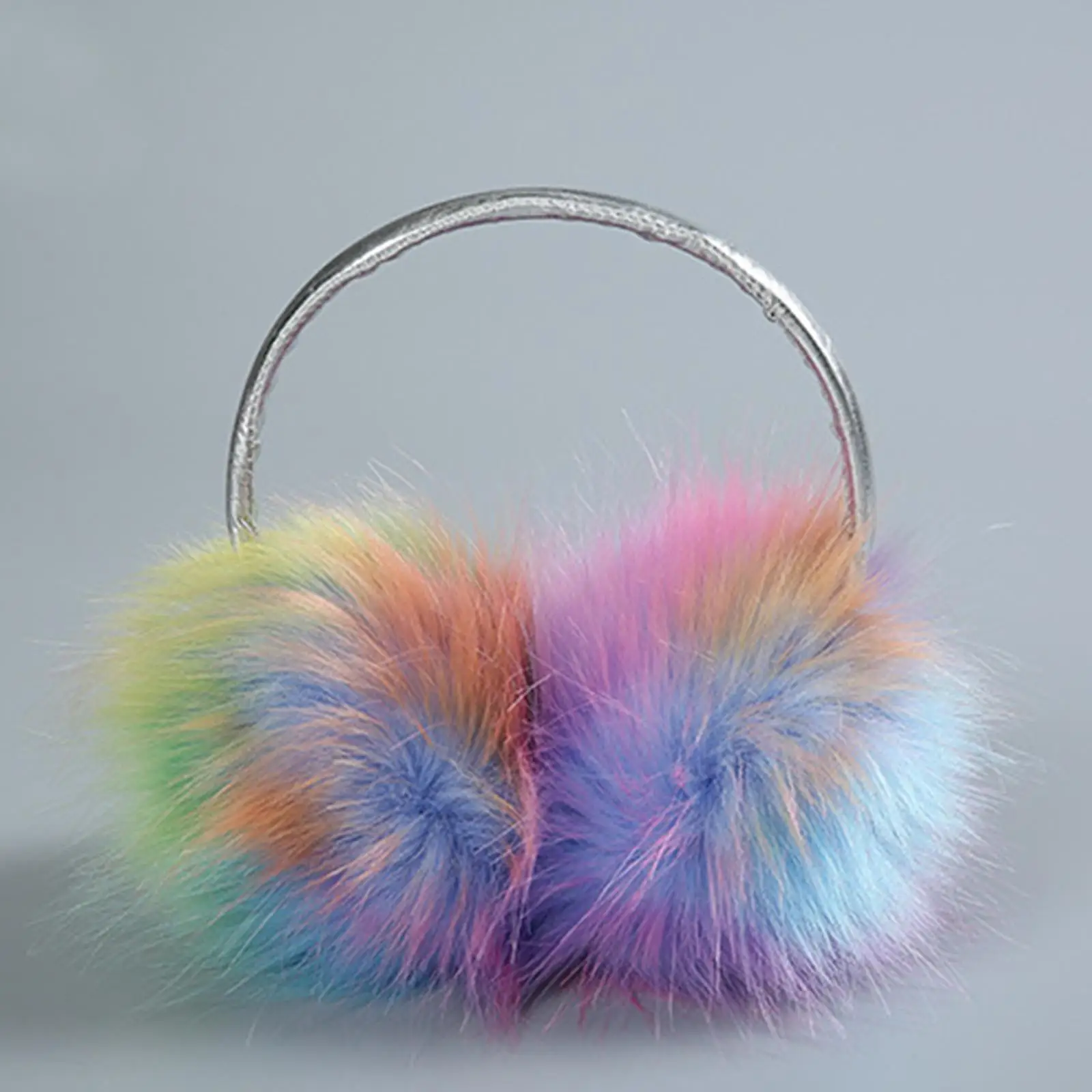 

Winter Colorful Warm Plush Headphone Earmuff Comfortable Faux Fur Fashion Ear Muff for Women Girls Christmas Outdoor Ear Warmers