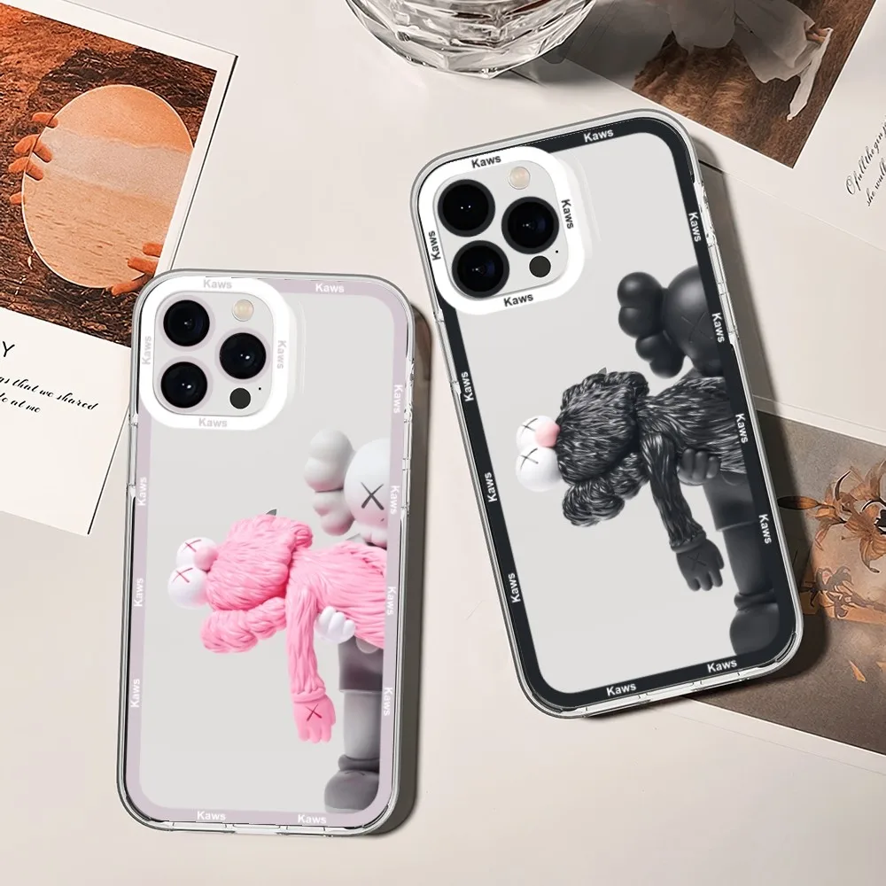 Чехол для телефона с забавной мультяшной куклой Kaw Boys для iPhone 11 12 Mini 13 14 Pro Max прозрачный чехол