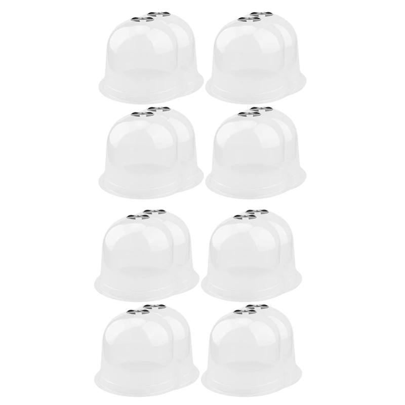 

16 Pack Reusable Plastic Mini Greenhouse Garden Cloche Dome Plant Covers Frost Guard Freeze Protection