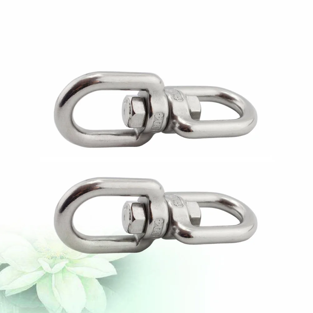 

2PCS Stainless Steel Hanging Basket Spinners Swivel Hook Smooth Hanging Plants Pot Wind Chimes Bird Feeder (4mm-304)