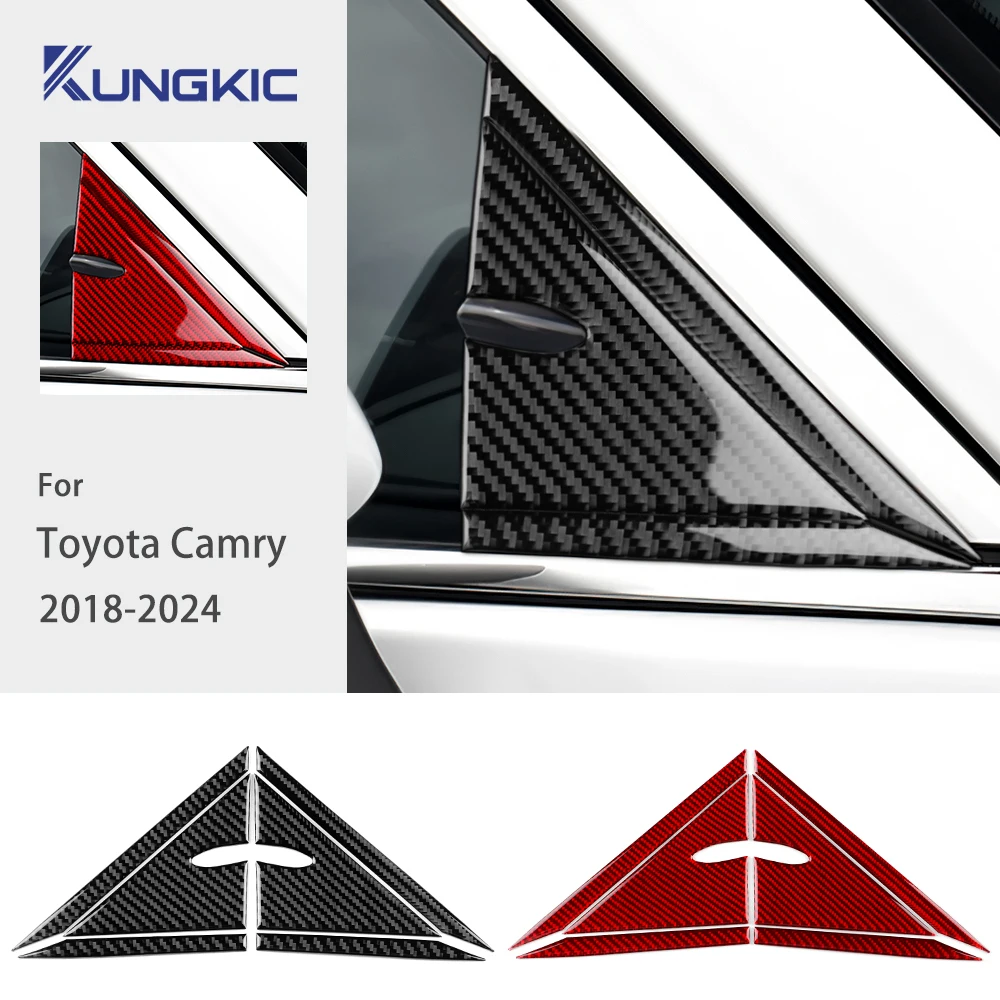 Настоящее мягкое углеродное волокно для Toyota Camry 2018-2024 боковая декоративная