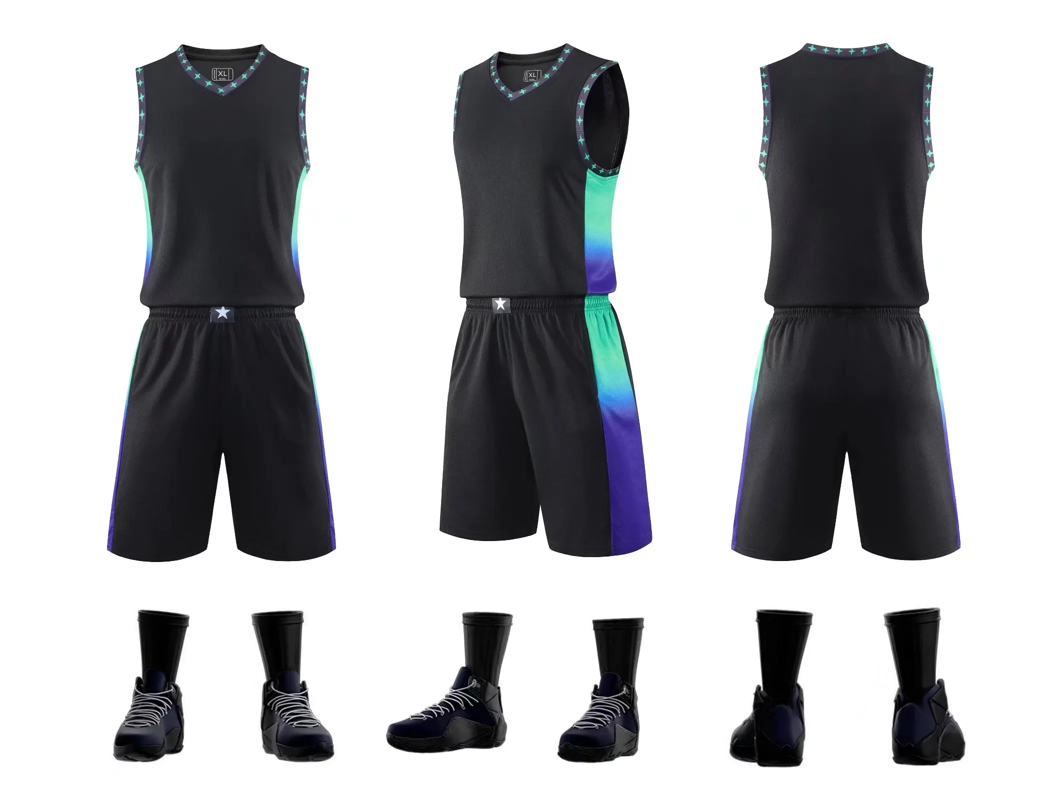 Men Basketball Jersey Sets Uniforms Kits Breathable Sports Clothing Youth Training Basketball Jerseys Shorts 2023 Customized