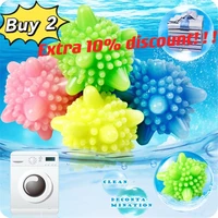 10pcs magic laundry ball for household cleaning washing machine clothes softener starfish shape pvc reusable solid cleaning ball
