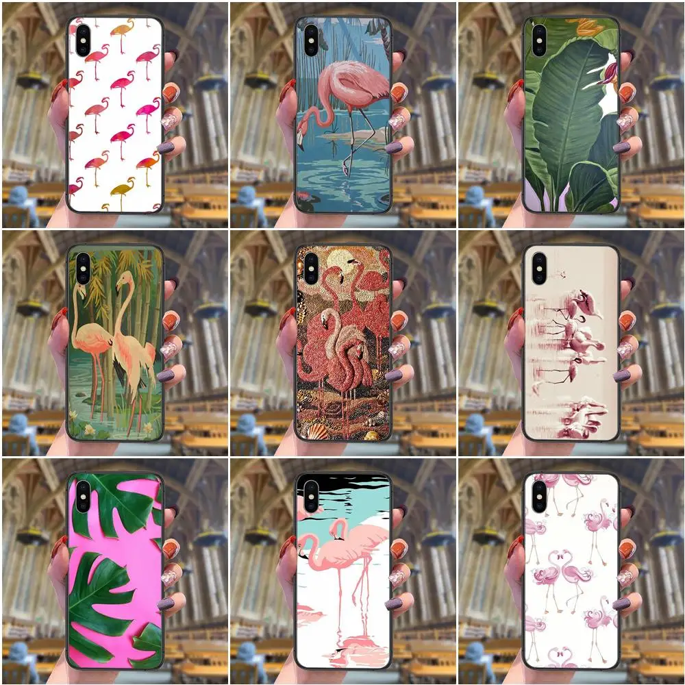 

Loving For iPhone 13 12 11 Pro Max 8 6S 7 Plus XS XR Mini 5S SE 2022 7P 6P Geometric Flamingo Black Waterproof Fashion Prime
