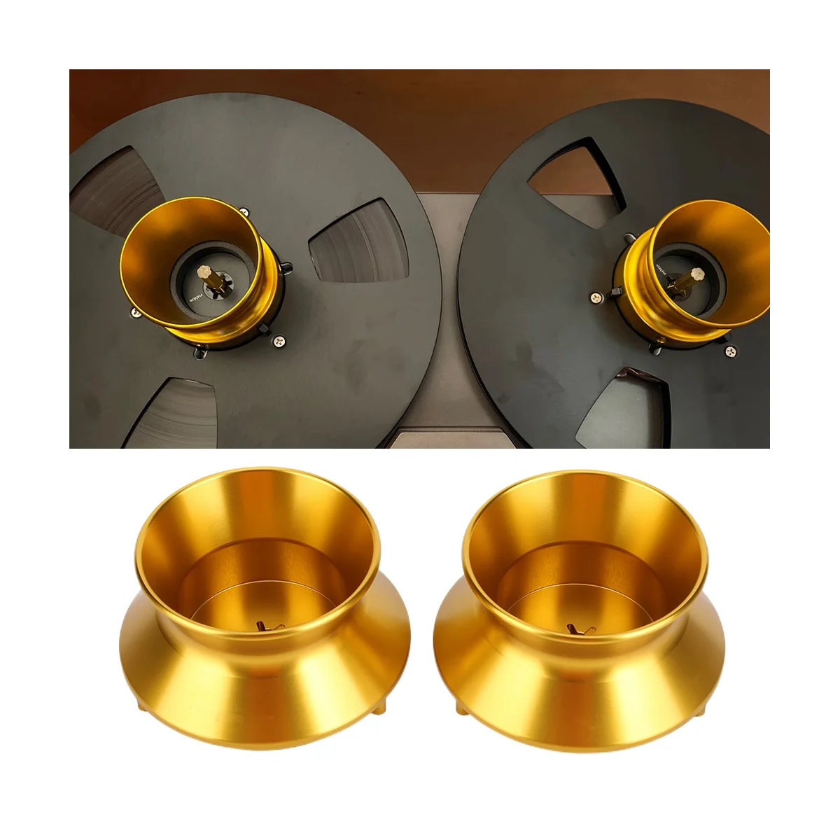 

1 Pair 10 Inch Opener for Studer ReVox Open Disc Aluminium Alloy NAB Hub Adapter Universal Loading Open-Disc Loading(A)