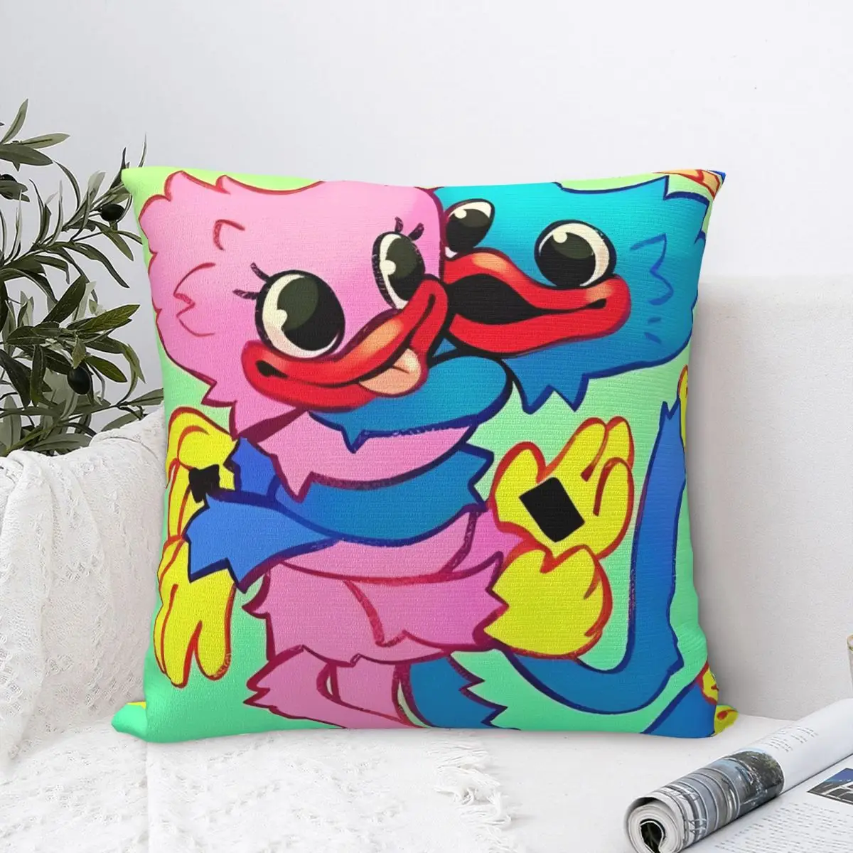 H-Huggy милая квадратная наволочка W-Wuggy чехлы для подушек видеоигр забавная