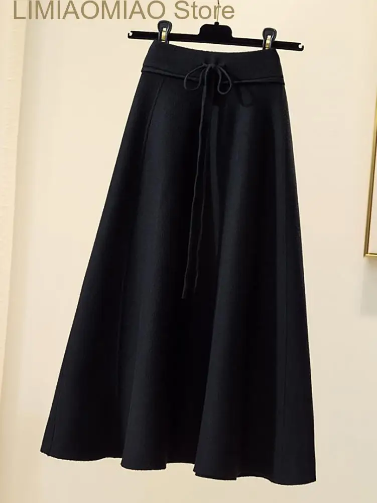 Новая вязаная юбка женская осенне-зимняя корейская версия с высокой талией