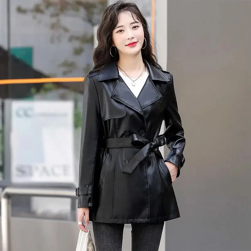 Рисунок 3 - Женский Длинный тренчкот из искусственной кожи