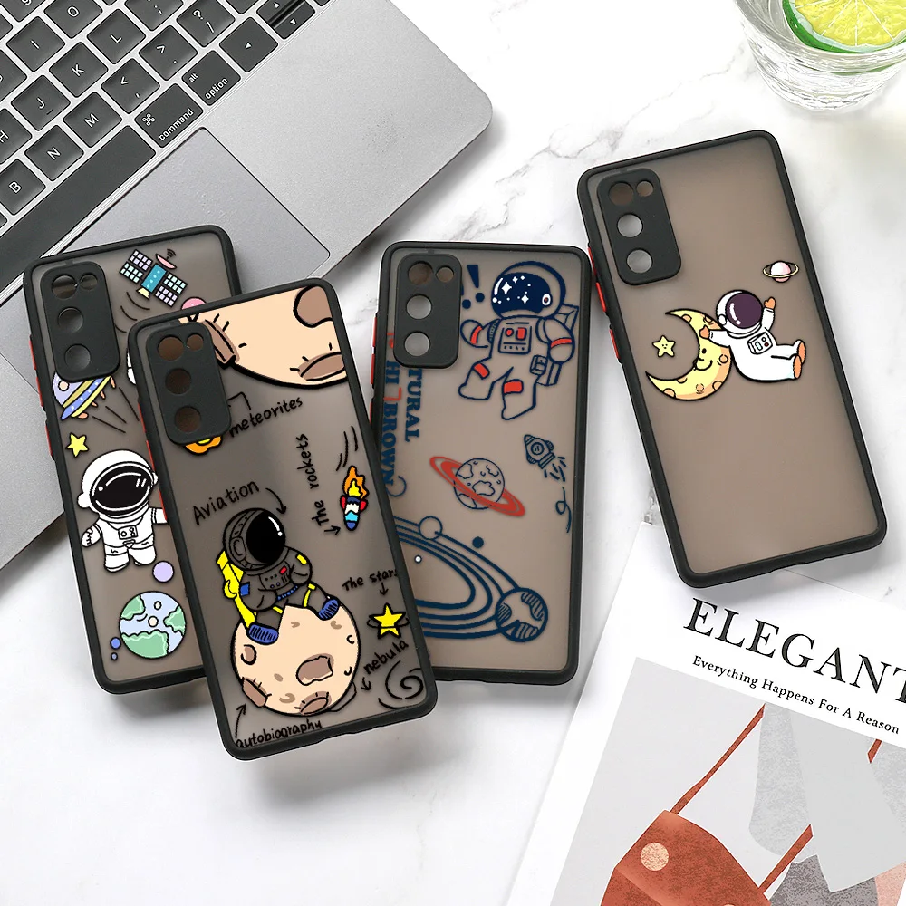 for funda infinix note 10 pro case for infinix hot 9 8 10 lite play 11 11s smart 4 cover astronaut matte shell shockproof cover free global shipping