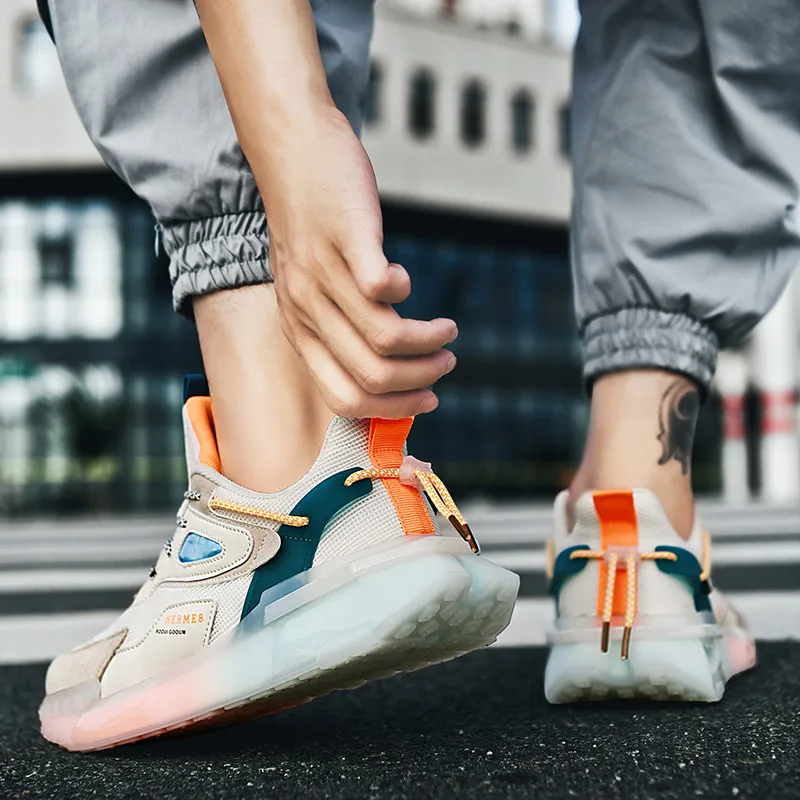 Men's Golf Shoes Mesh Breathable Sneakers Men's Outdoor Training Golf Sneakers Nailless Lightweight Sports Golf Walking Sneakers