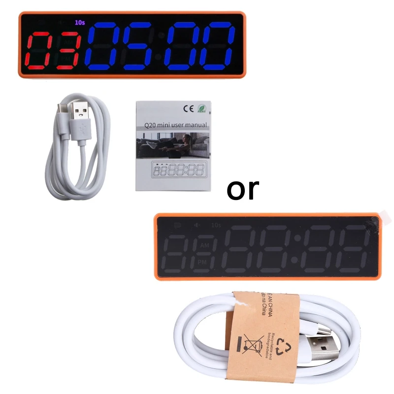 

Gym Timer LED Workout Colck Count Down/Up Clock Ultra-Clear Digital Display Multi-Scenes led Timer Home Gym Fitness