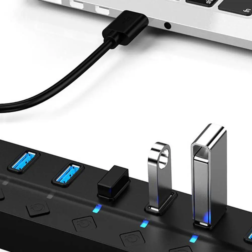 USB3.0 HUB 7-портовый разветвитель высокоскоростной для ноутбука компьютера