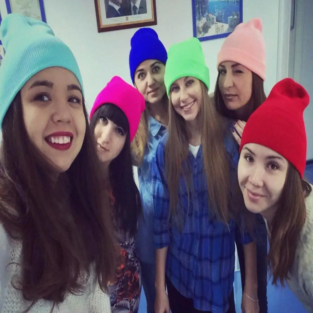 Теплая вязаная шерстяная шапка YJSFG HOUSE