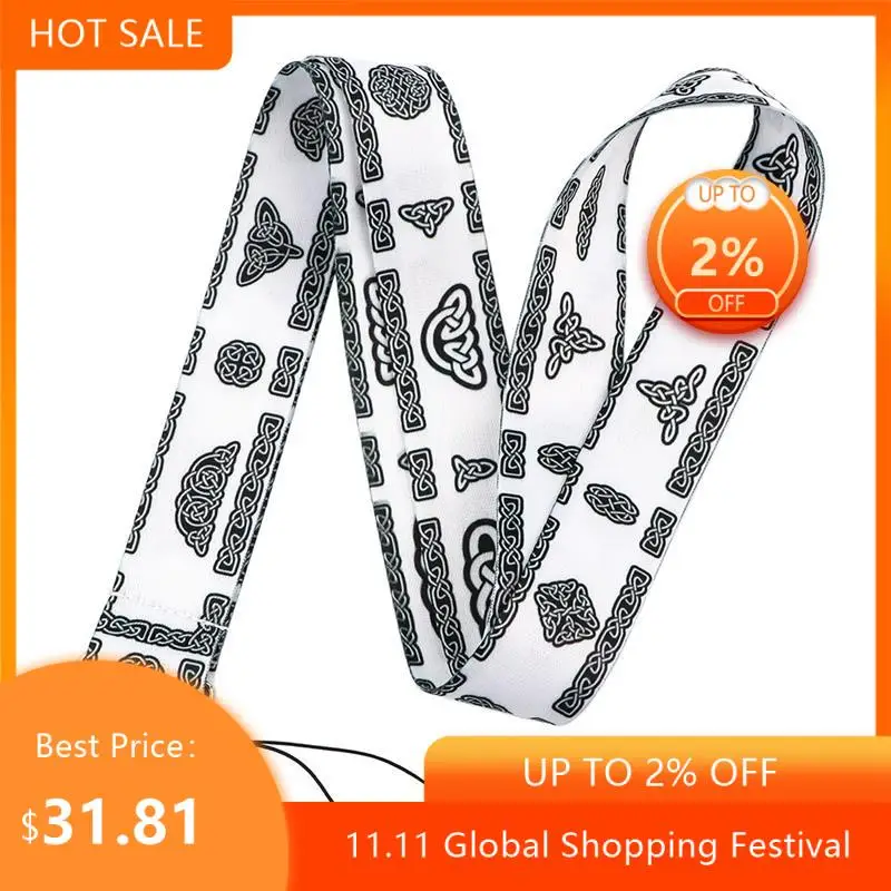 

30 шт., шнурки для ключей с рисунком в стиле викингов