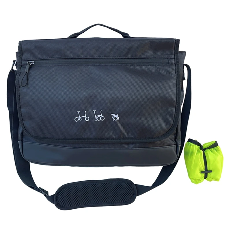 

Велосипедная Передняя сумка, велосипедные сумки на плечо для Brompton, 360-дневная, с чехлом от дождя