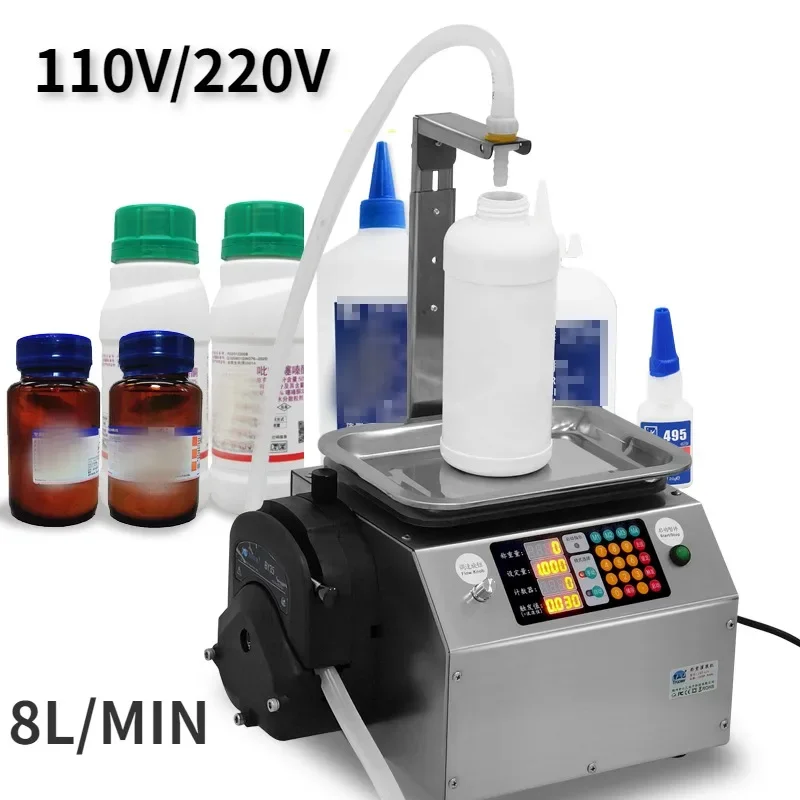 

Liquid Filling Machine Digital Control Alcohol Drink Beverage Perfume Juice Milk Glue Numerical Control Canned Peristaltic Pump