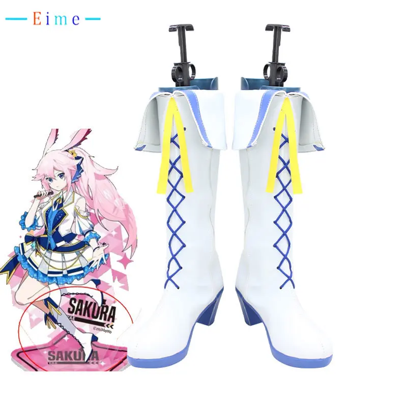 Обувь для косплея игры Honkai Impact 3 School Idol Yae Sakura обувь из искусственной кожи на
