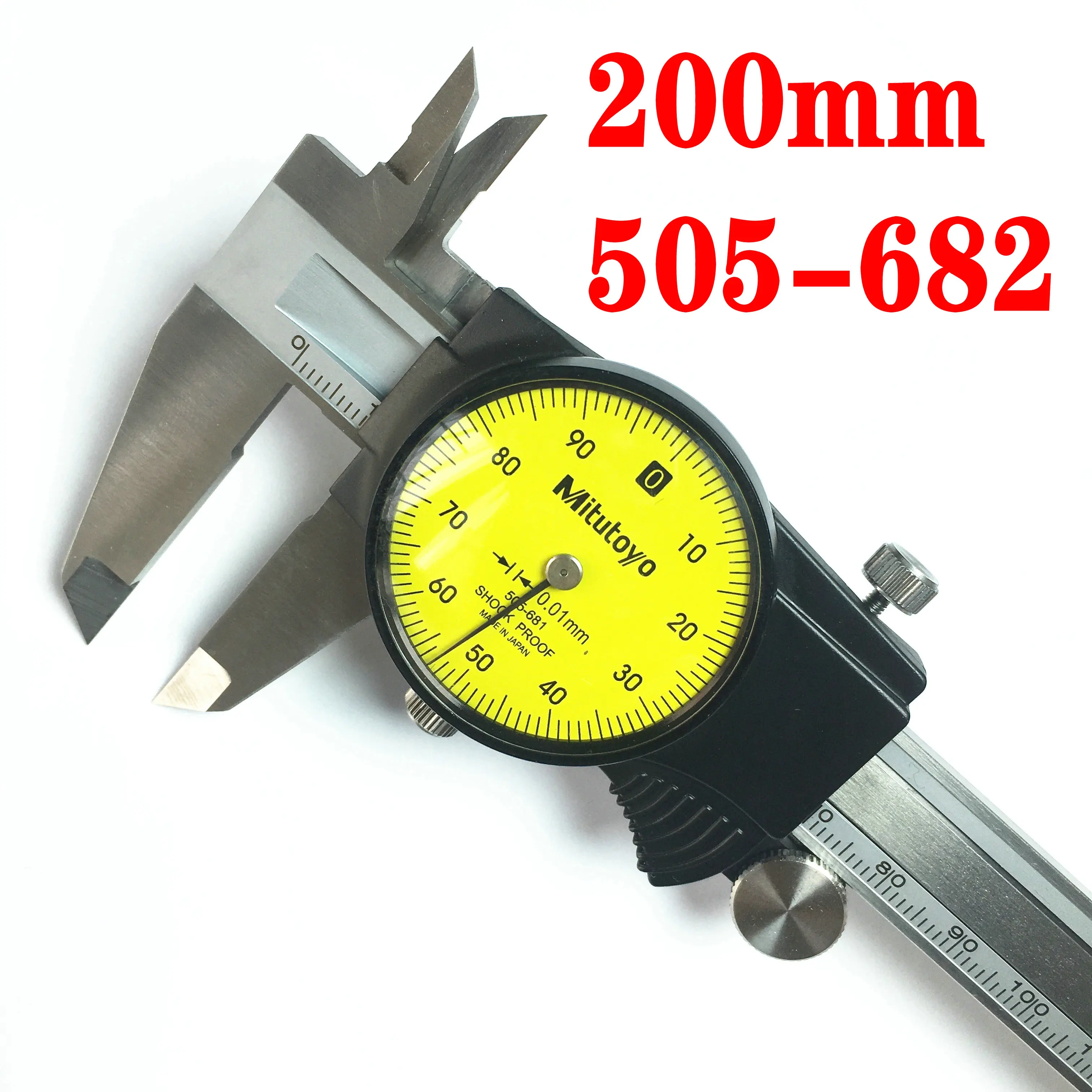 2023 NEW Dial Caliper 505-681 0-150mm 505-682 0-200mm 0.01mm Micrometer Measuring Stainless Steel Tools SHOCK PROOF