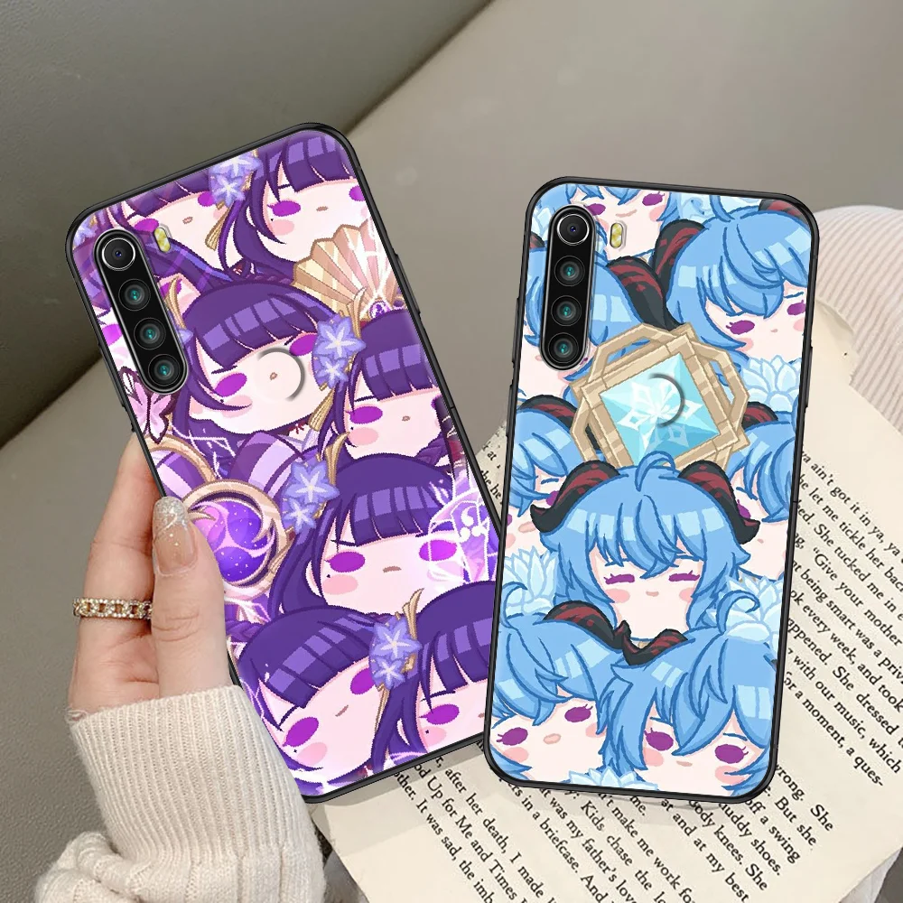 

Genshin Impact Name Card Phone case For Xiaomi Redmi Note 7 7A 8 8T 9 9A 9S 10 K30 Pro Ultra black silicone funda pretty bumper