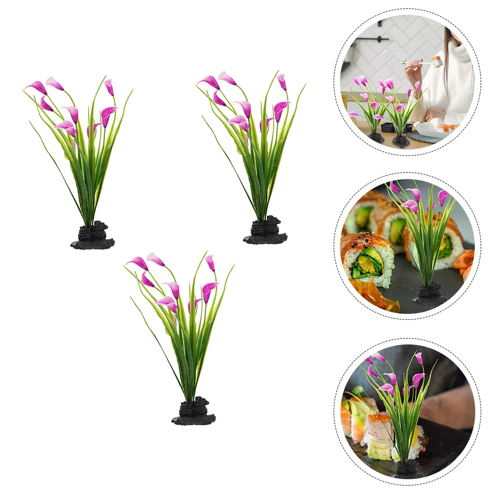 

Sushi Flower Decoration Plate Sashimi Japanese Flowers Decor Dish Ornament Table Fake Artificial Platter Tankcallalily Tray