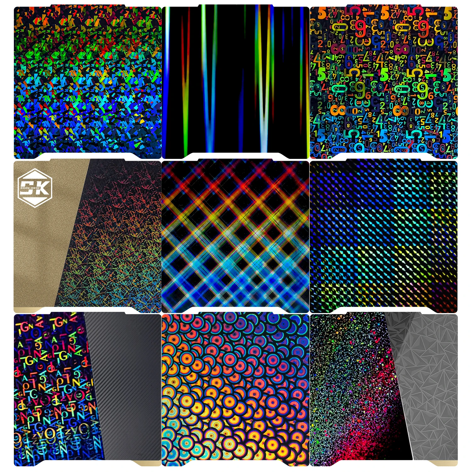 190x190 мм Prusa Mini двухсторонний текстурированный/гладкий лист PEI + зеркальная рабочая