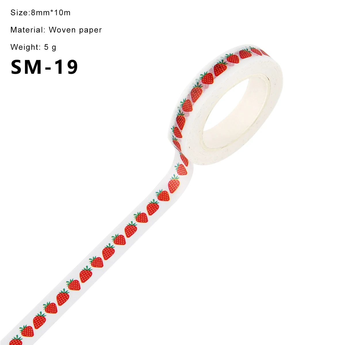 

Дизайнерская Лента Васи 8 Мм X 10 М, Тонкая Лента С Рисунком Клубники/овса/ножниц, Камуфляжная Лента Для Скрапбукинга