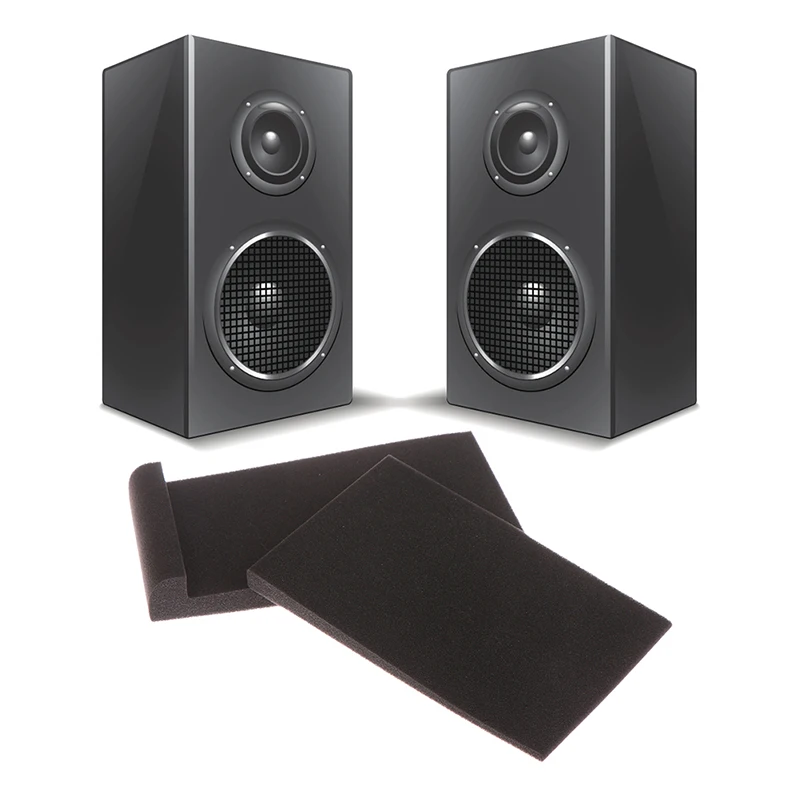 

30x17x4CM Sponge Studio Monitor Speaker Acoustic Isolation Foam Soundproof Foam Isolator Pads High Density