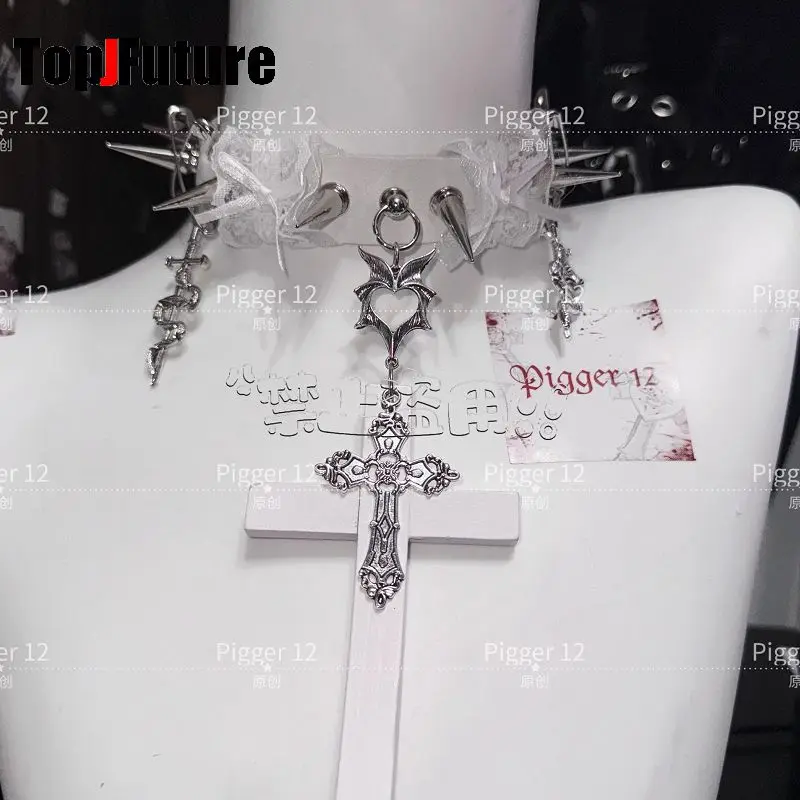 Женское металлическое ожерелье в стиле стимпанк Y2K