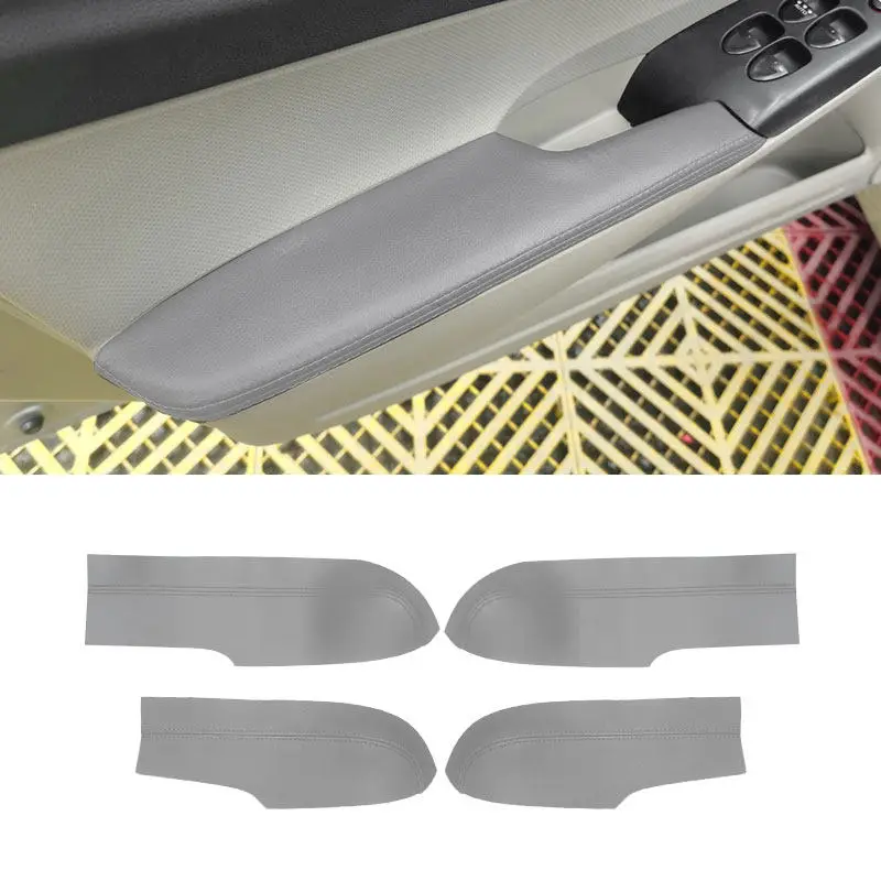 

Серый для Honda Civic 8-го поколения седан 2006, 2007, 2008, 2009, 2010, 2011, внутренняя дверь автомобиля, подлокотник, панель, кожаная отделка из микрофибры