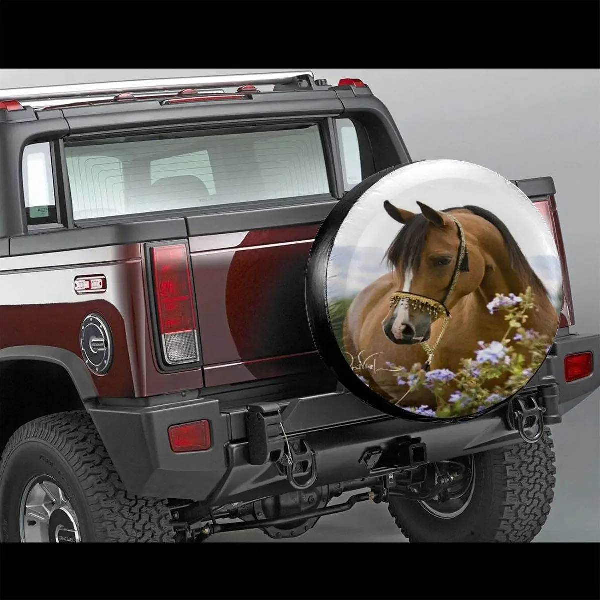 Delerain Horse Spare Tire Covers for RV Trailer SUV Truck and Many Vehicle Wheel Sun Protector Waterproof (14 Inch