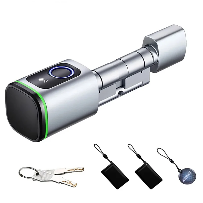 Умный Электронный Дверной Замок BLE Цилиндрический Сердечник Сканер Отпечатков