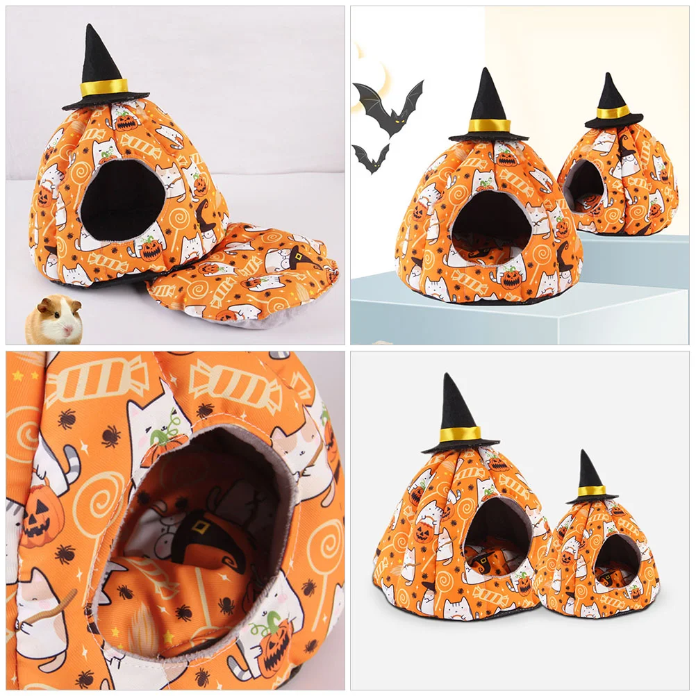 Игрушка для хомяка маленькая кровать домашних животных гнездо в форме тыквы