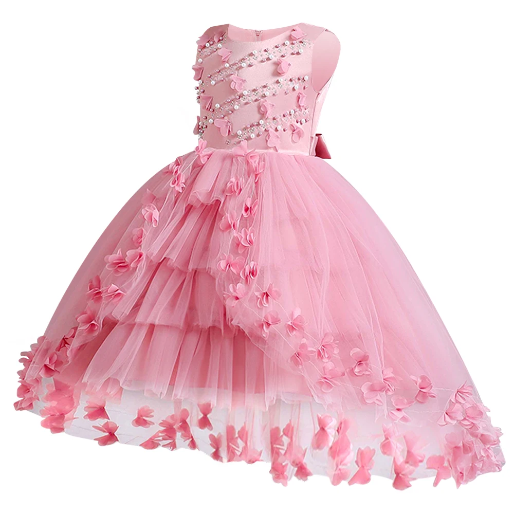 

2022 элегантное дамское Новое Детское платье детское платье принцессы с трехмерными цветами высококачественное платье для девочек