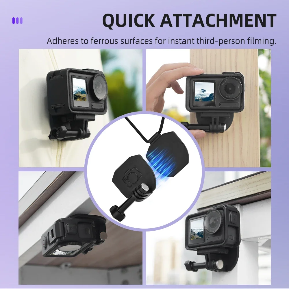 Магнитный Кронштейн Flymile Для Экшн-камер Совместимый С Телефоном GoPro Insta 360 Pocket 3