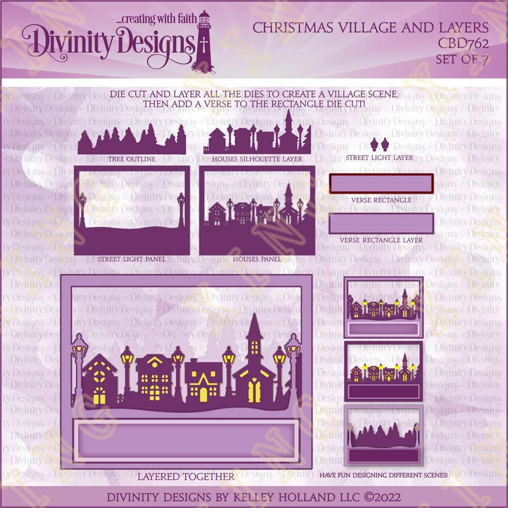 

Christmas Village and Layers Metal Cutting Die Scrapbook Embossed Paper Card Album Craft Template Cut Die Stencils New Arrival