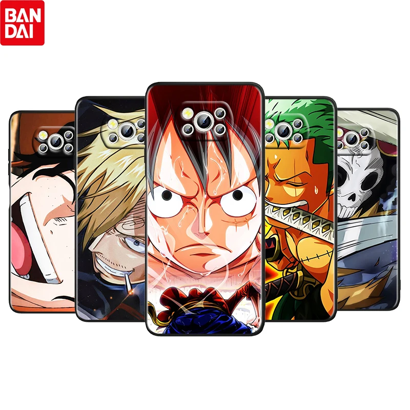 

One Piece Cartoon Luffy Zoro For Xiaomi Poco X3 NFC F3 GT M4 M3 M2 F2 X2 Pro Silicone Soft TPU Black Phone Case Funda Coque Capa