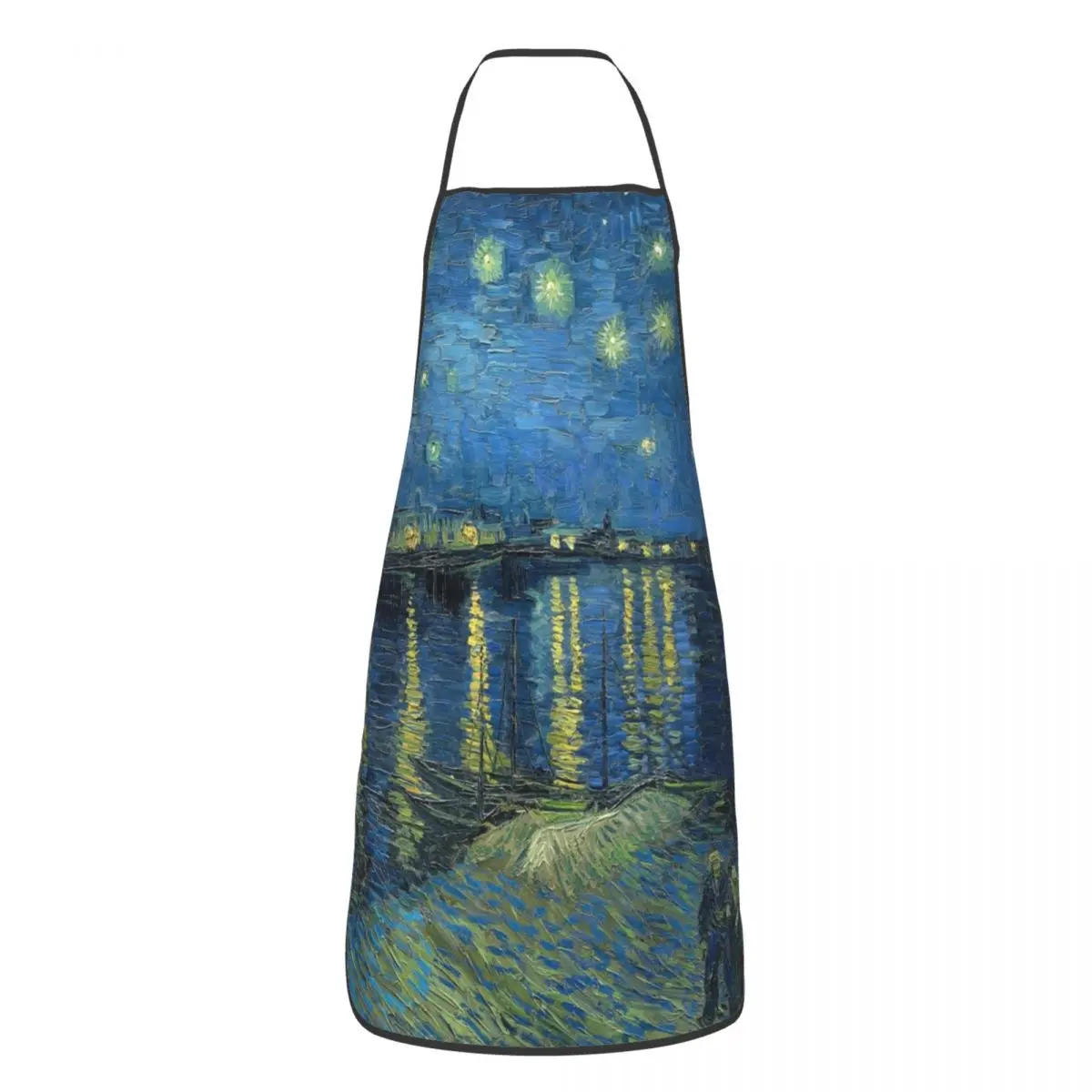 

Starry Night Over The Rhone Aprons Women Men Vincent Van Gogh Unisex Kitchen Chef Bib Tablier Cuisine Cooking Baking Painting