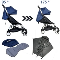 3pcsset stroller cover and cushion oxfords back zipper pocket baby stroller accessories for babyzen yoyo yoya babytime stroller