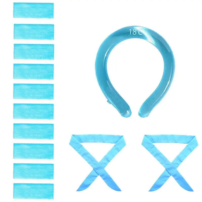 

Ice Cooling Bandana Sports Wearable Cooling Neck Scarf Portable Cooling Neck Towels With Ice Patches For Summer Heat Camping