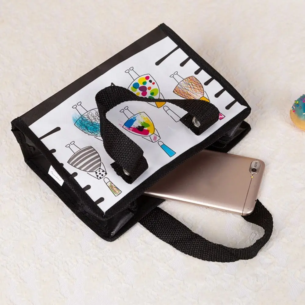 

Large Capacity Makeup Cosmetic Bags Fish Flower Korean Tote Bags Women Shopping Bag Stripe Storage Bag Cartoon Handbags