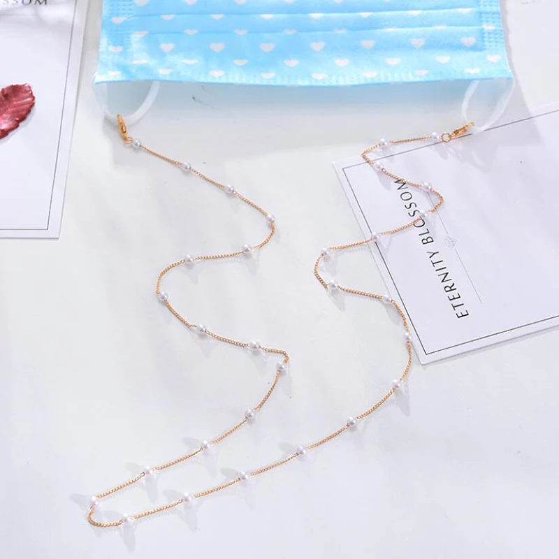 

Sunglasses Masking Chains For Women Acrylic Pearl Crystal Eyeglasses Chains Anti-lost Lanyard Glass Chain New Fashion Jewelry