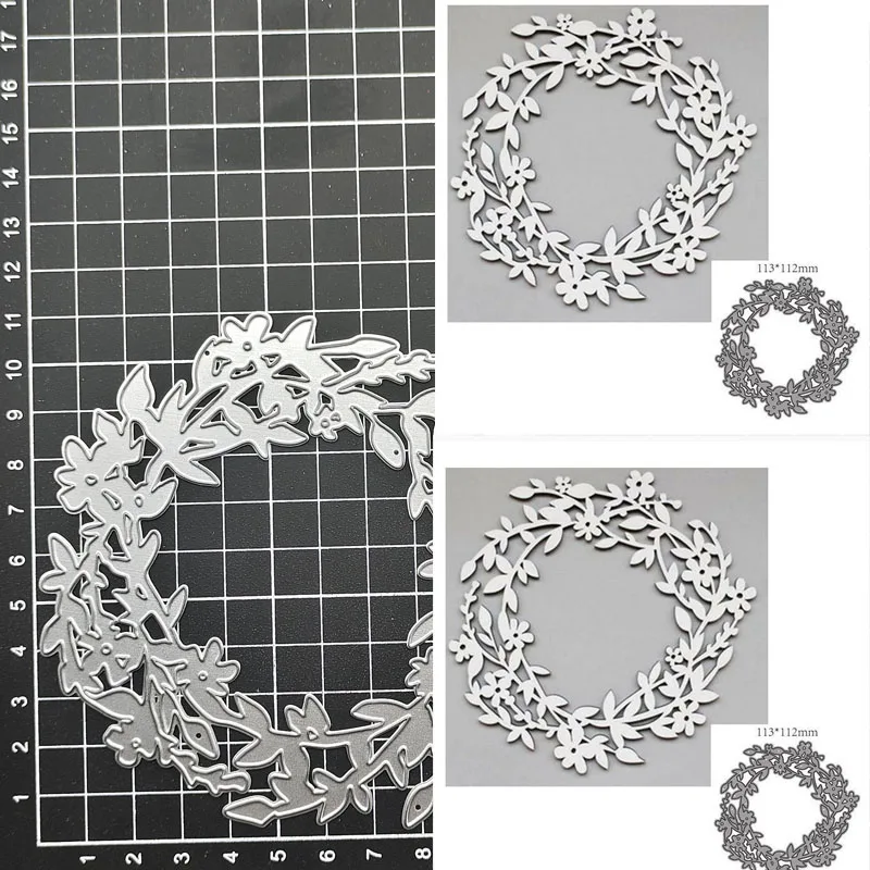 

Craft metal cutting dies cut die mold New Flowers Wreath Scrapbook paper craft knife mould blade punch stencils dies