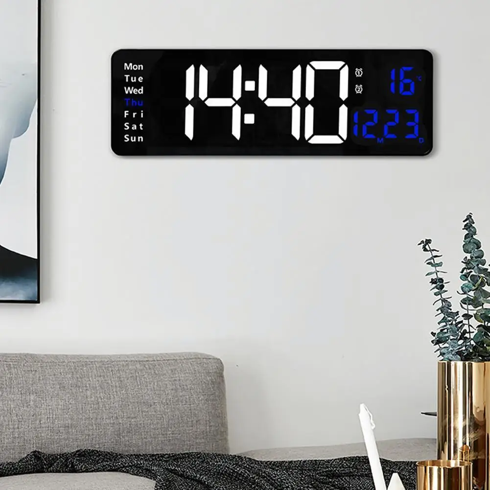 

LED Digital Alarm Clock Snooze Temperature Date Display USB Desktop LED Clocks For Living Room Bedroom Decoration Y9O0