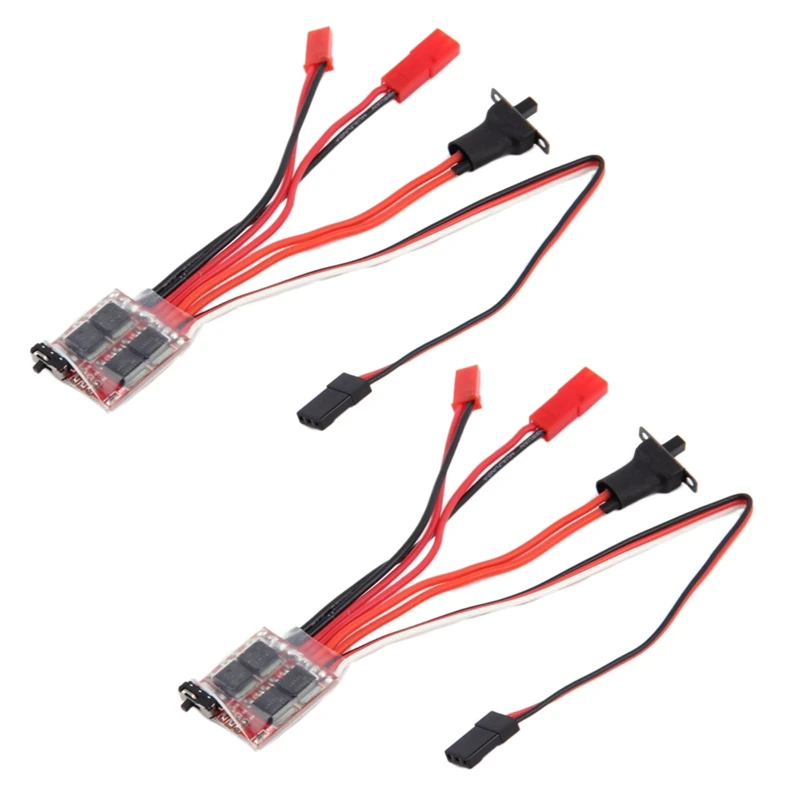 

2X RC ESC 30A 4-8V контроллер скорости щеточного двигателя 1/16 1/18 для скалолазания RC Car Ship Tank Mini 4Wd WPL Car