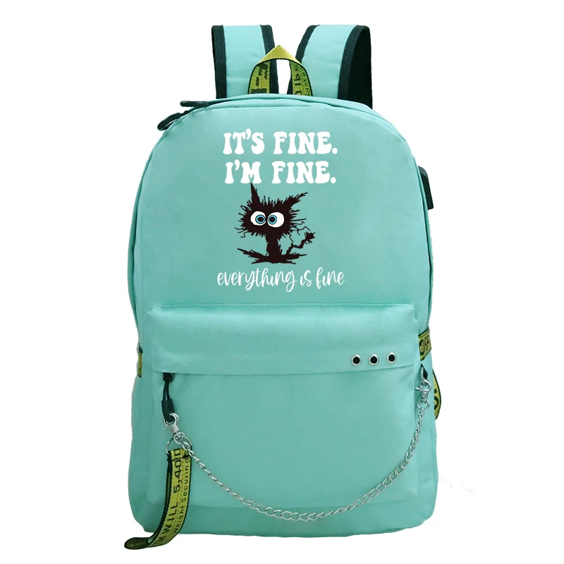 

Забавный рюкзак с котом и Usb-разъемом для девочек-подростков